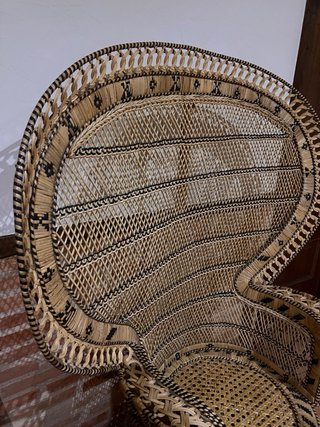 Sillón de ratán estilo Enmanuelle