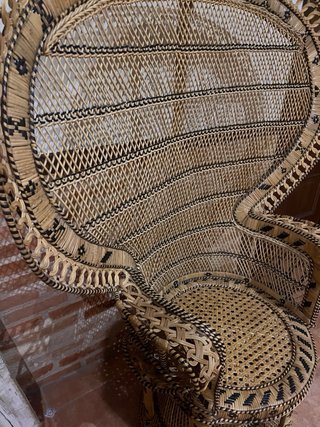 Sillón de ratán estilo Enmanuelle