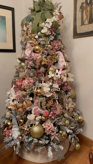 Árbol de Navidad nevado artificial