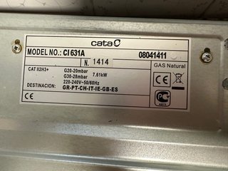 Placa de gas Cata cristal 4 fuegos