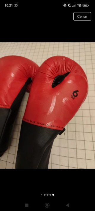Guantes de boxeo rojos talla 6 oz
