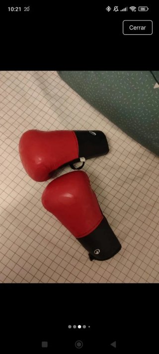 Guantes de boxeo rojos talla 6 oz