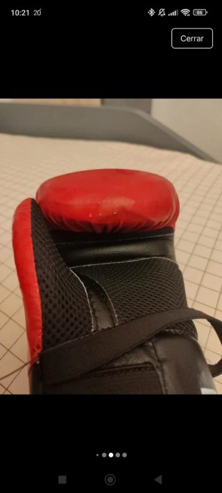 Guantes de boxeo rojos talla 6 oz