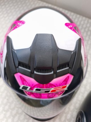 Casco Moto Mujer Mariposas Rosa
