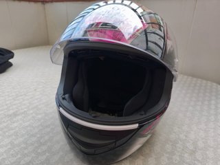 Casco Moto Mujer Mariposas Rosa