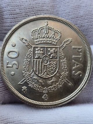 Rare 50 pesetas 1984 Juan Carlos I, condition SC