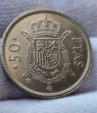 Rare 50 pesetas 1984 Juan Carlos I, condition SC