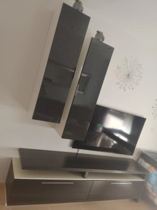 Mueble modular extensible y mesa comedor