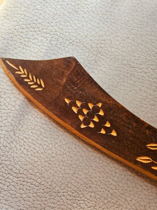 Portagioie scatola legno intagliato a mano