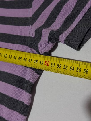 Polo SUN68 a Righe Viola e Grigio