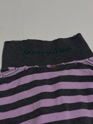 Polo SUN68 a Righe Viola e Grigio