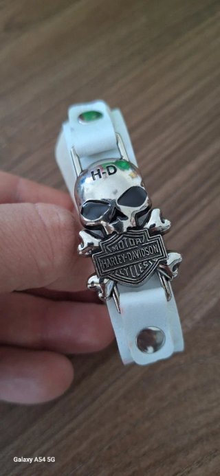 Braccialetto Harley Davidson Skull Argento