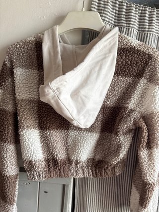 Chaqueta Shein cuadros borreguito