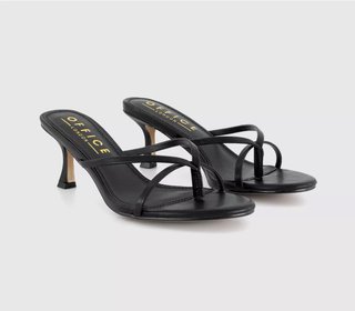 Sandalias Melody Toe Post Negras Talla 35
