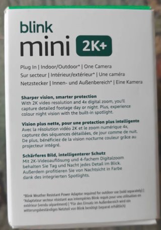 Blink Mini 2K+ Cámara de Seguridad