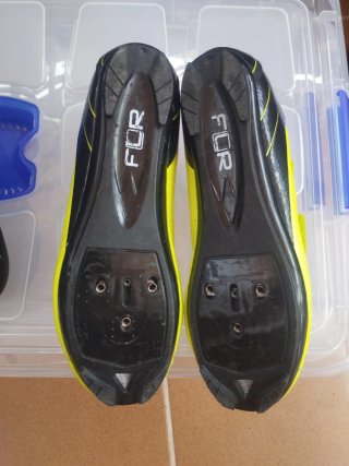 Zapatillas Ciclismo FLR F-35 Amarillo. Talla 44