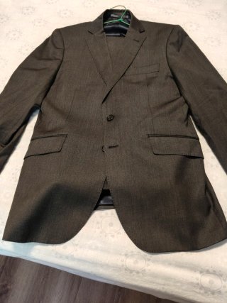 Traje gris, juvenil, lana fría, ideal graduaciones