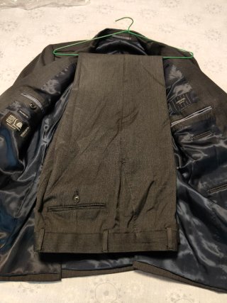 Traje gris, juvenil, lana fría, ideal graduaciones