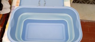 Cesta Picnic Plegable Azul