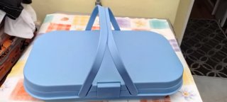 Cesta Picnic Plegable Azul