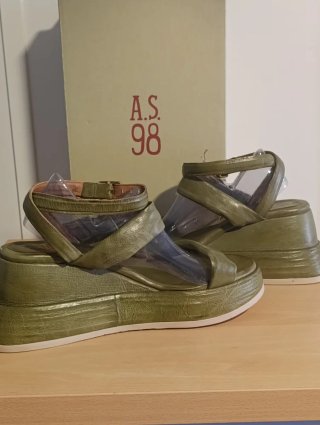Sandalias A.S.98 Mujer Talla 42 Verde