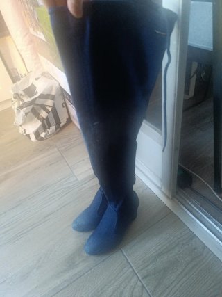 Botas altas vaqueras azules