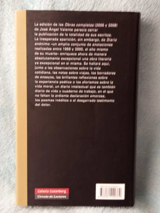 Diario anónimo (1959-2000). José Ángel Valente