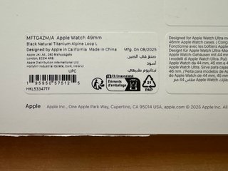 Apple Watch ULTRA 49mm. Black Alpine Loop L