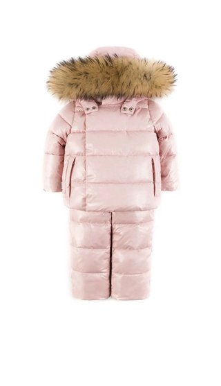 Traje Nieve Niña 90% Plumón Rosa