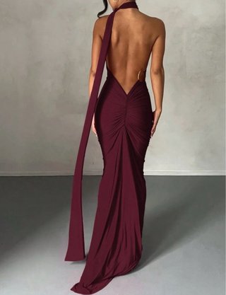 Vestido fiesta elegante un hombro