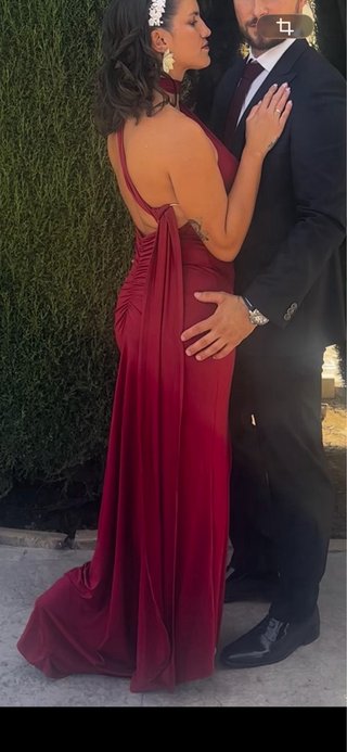 Vestido fiesta elegante un hombro