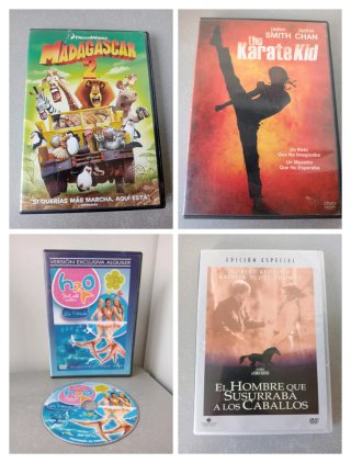 Películas DVD: Madagascar 2, Karate Kid, H2, 6€c/u
