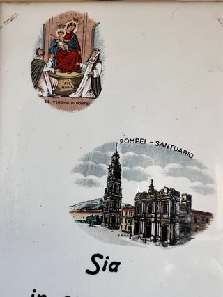 Piastrella devozionale vintage Pompei