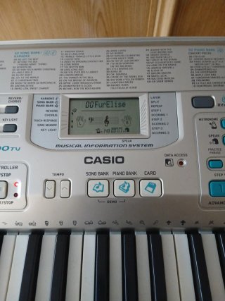 Piano eléctrico Casio con soporte