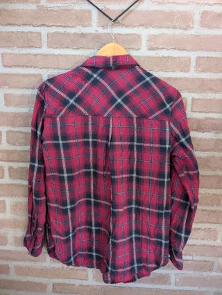 Camisa cuadros Stradivarius perlas mujer talla L