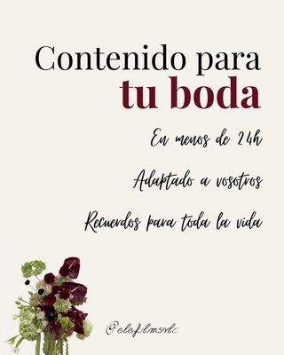 Wedding Content Creator / Creadora contenido bodas