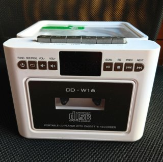 Reproductor CD/Casete Retro Blanco