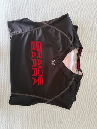 Rashguard Gracie Barra Negra Roja - Talla S