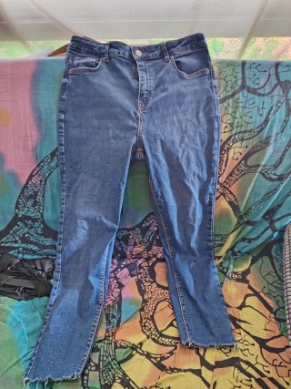 Pantalón tejano flare azul de Mujer
