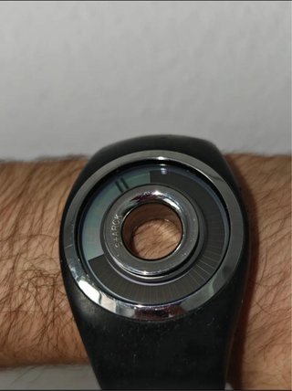 Reloj Philippe Starck w/Fossil Digital Negro/Plata
