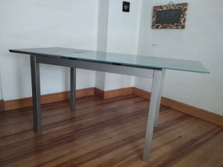 Mesa cocina extensible 110 a 160x 70 y 4 banquetas