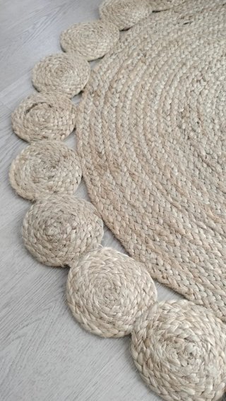 Alfombra Redonda Yute Natural