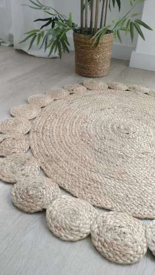 Alfombra Redonda Yute Natural