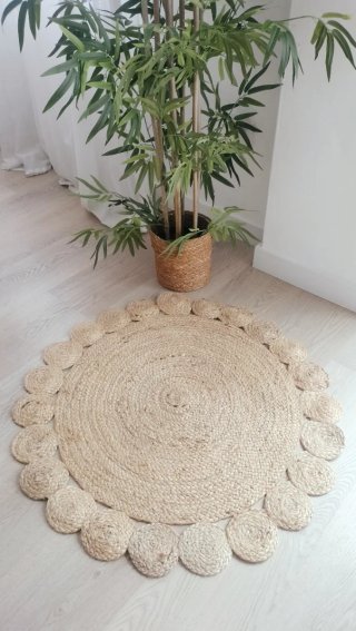 Alfombra Redonda Yute Natural