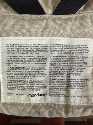 Manduca Mochila Portabebés + regalo bolso.