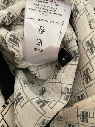 Vestido Elisabetta Franchi Beige y Negro