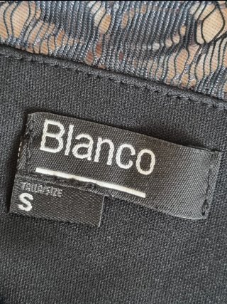 Vestido fiesta encaje gris Blanco Talla S
