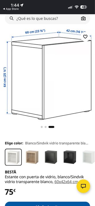 Mueble Besta Ikea cristal y estante