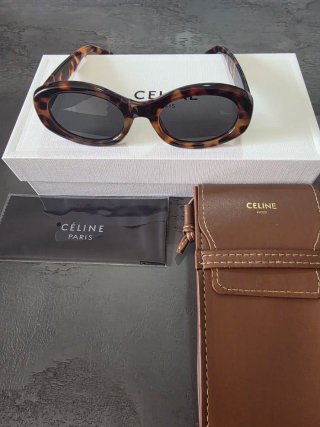 Occhiali da sole Celine tartarugati oro