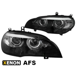 Faros Xenón Angel Eyes LED DRL Negros con AFS para